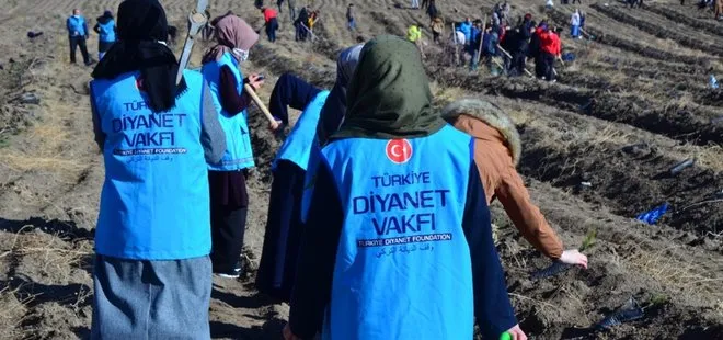 Türkiye Diyanet Vakfı binlerce fidanı toprakla buluşturdu