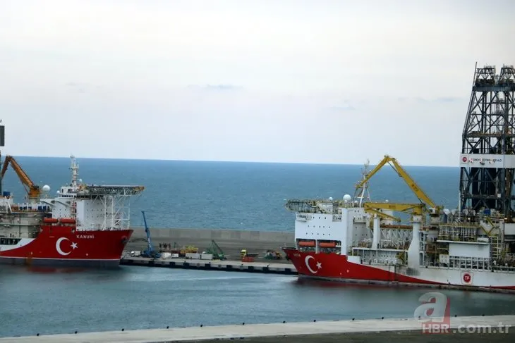 Yeni göreve hazırlanıyorlar! Fatih ve Kanuni sondaj gemileri Filyos Limanı’nda bir araya geldi