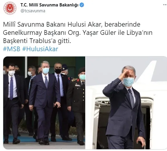 Son dakika: Milli Savunma Bakanı Akar Libya'da! Başbakan Dibeybe ile görüştü - 2