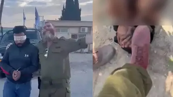 İşgalci İsrail askerlerin Filistinli sivillere akılalmaz işkence! Skandal görüntüler