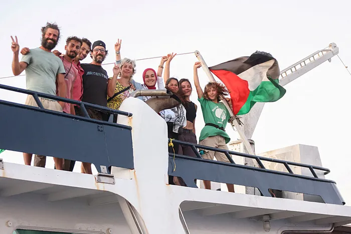 kuresel-sumud-filosuna-kalkan-olacak-52-askeri-murettebatli-ispanyol-askeri-gemi-yola-cikti-1758869596452.jpg Küresel Sumud Filosu'na bağlı Gazze'ye açılan onlarca gemiden yalnızca biri (REUTERS)