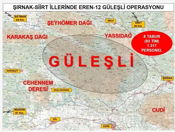 Son dakika | İçişleri Bakanlığı duyurdu! Eren-12 Güleşli Operasyonu başlatıldı