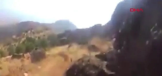 PKK’lı teröristin etkisiz hale getirilme anı kameraya böyle yansıdı