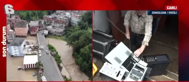 Zonguldak'ta selin yaraları sarılıyor! İnternet kafenin halini A Haber görüntüledi - 4