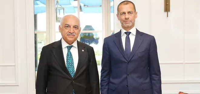 TFF Başkanı Büyükekşi ile UEFA Başkanı Ceferin arasında önemli görüşme