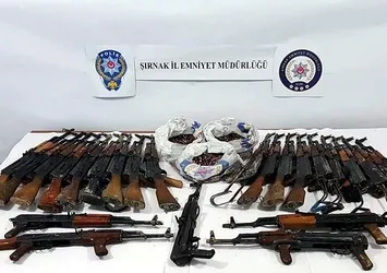 Şırnak’ta 25 adet kaleşnikof silah ele geçirildi