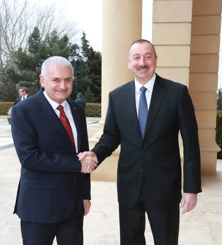 Başbakan Yıldırım Azerbaycan Cumhurbaşkanı Aliyev tarafından kabul edildi