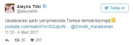 Aleyna Tilki, Türkiye'yi temsil edecek - 1