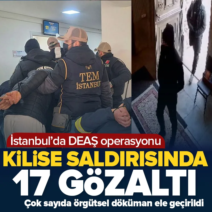 Kilise saldırısında 17 gözaltı