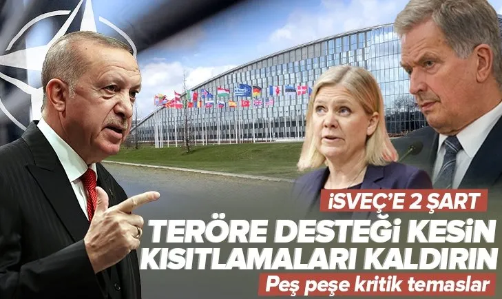Başkan Recep Tayyip Erdoğan’dan İsveç’e 2 şart! İsveç ve Finlandiya ile peş peşe kritik NATO temasları