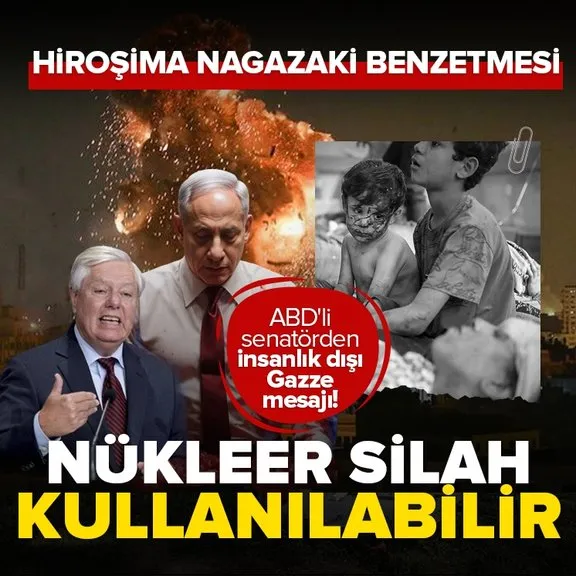 Zulümde gelinen son nokta! ABD’li senatörden insanlık dışı Gazze mesajı! Nükleer silah kullanılabilir  |  Gazze’yi Hiroşima ve Nagazaki’ye benzetti
