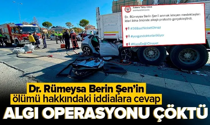 Son dakika: Ankara Şehir Hastanesi’nden Dr. Rümeysa Berin Şen hakkında açıklama! Provokasyonlar yalanlandı