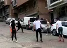 Sokağa çıkma kısıtlamasını delen gençler top oynayıp halat çekti
