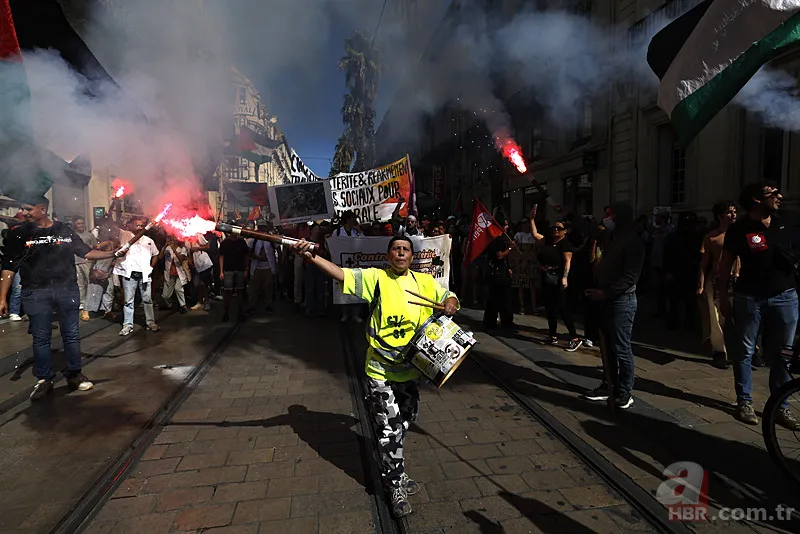 Fransa'da sokaklar yangın yeri! Protestolar ülkeyi kilitledi 17