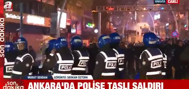 Ankara ve İstanbul’da yolsuzluğu örtbas provokasyonu! Marjinal gruplardan polise taşlı ve havai fişekli saldırı: 5 polis yaralı