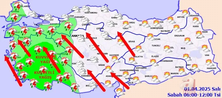 Meteoroloji alarm verdi: Dışarı çıkacaklar dikkat! Sağanak, gök gürültüsü ve fırtına uyarısı! İstanbul, İzmir, Antalya... 10