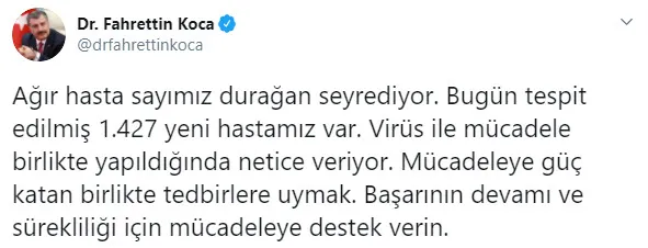 Son dakika: Sağlık Bakanlığı koronavirüs vaka sayılarını açıkladı