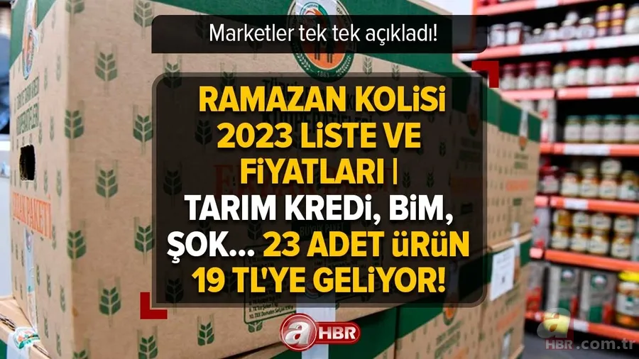 Tarım Kredi, Şok, BİM marketler tek tek açıkladı! 23 adet ürün 19 TL'ye geliyor! RAMAZAN KOLİSİ 2023 Liste ve fiyatları | 1