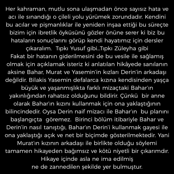 Gel Dese Aşk yapımcılarından kamuoyuna önemli açıklama