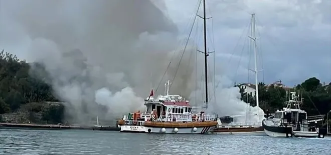 Fethiye’de yelkenli teknede çıkan yangın söndürüldü! Büyük çaplı hasar