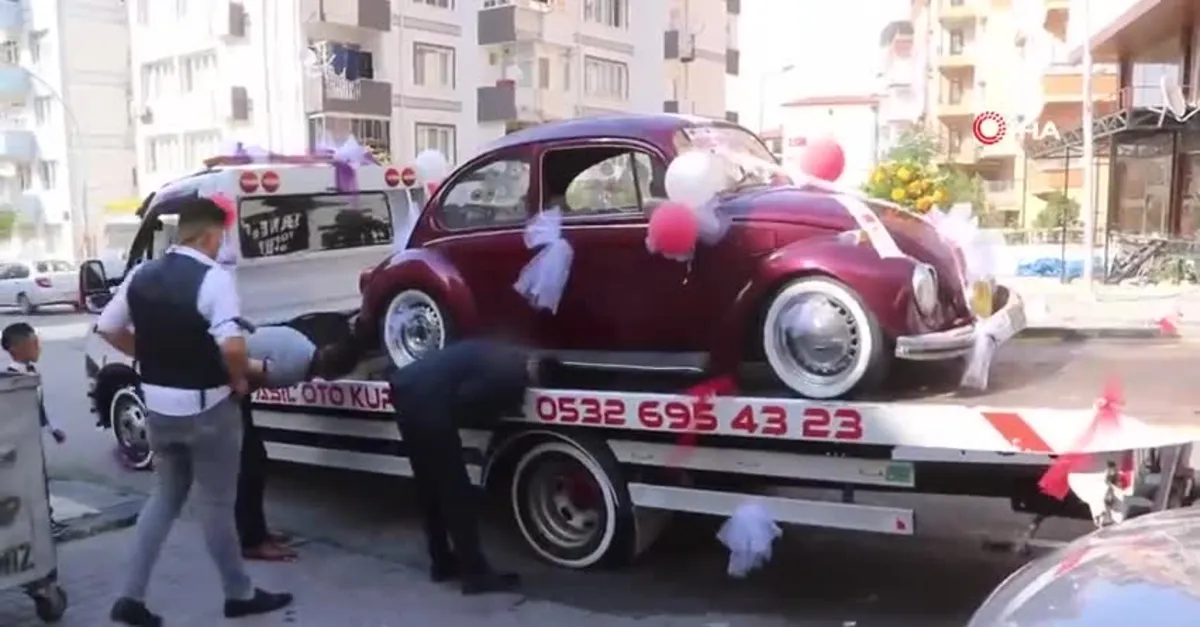 Damattan ilginç çözüm! Gelinin vosvos gelin arabası isteği...