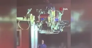 İnşaatta kan donduran görüntü!