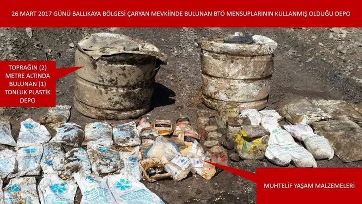 Şırnak’ta PKK’ya ait 1 ton yaşam malzemesi ele geçirildi
