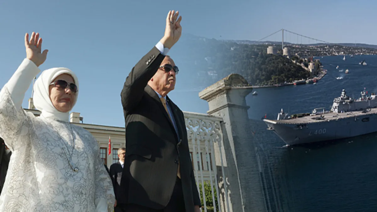 Başkan Erdoğan selamladı! Mavi Vatan'ın gururlarından Boğaz'da tarihi geçiş