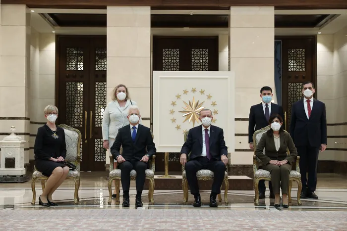 Son dakika: Başkan Erdoğan'dan Cumhurbaşkanlığı Külliyesi'nde peş peşe önemli kabuller - 5