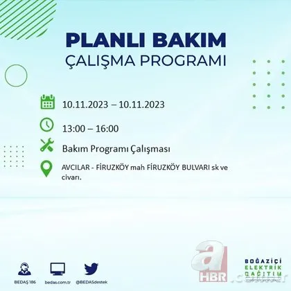 İstanbul’da elektrik kesintisi! BEDAŞ saat vererek vatandaşları uyardı! Listede çok sayıda ilçe var...