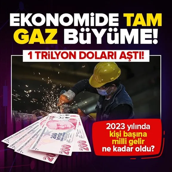 Türkiye ekonomisi 2023’de yüzde 4,5 oranında büyüdü | 2023’te kişi başına milli gelir ne kadar?
