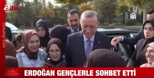 Başkan Erdoğan Cumhurbaşkanlığı Külliyesi'nde gençlerle sohbet etti - 2