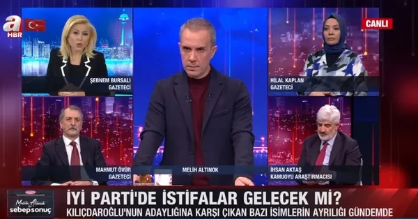 İYİ Parti’de istifa depremi! Şebnem Bursalı kulis bilgilerini A Haber’de anlattı: Yavuz Ağıralioğlu yarından sonra bırakırsa şaşırmam