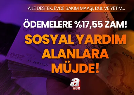 Sosyal yardım ödemeleri: Aile Destek, Dul ve Yetim aylığı, Evde Bakım... Miktarlar yükseldi, %17... zam müjdesi geldi! TCKN sonu 0, 2, 4, 6, 8 olanlar!