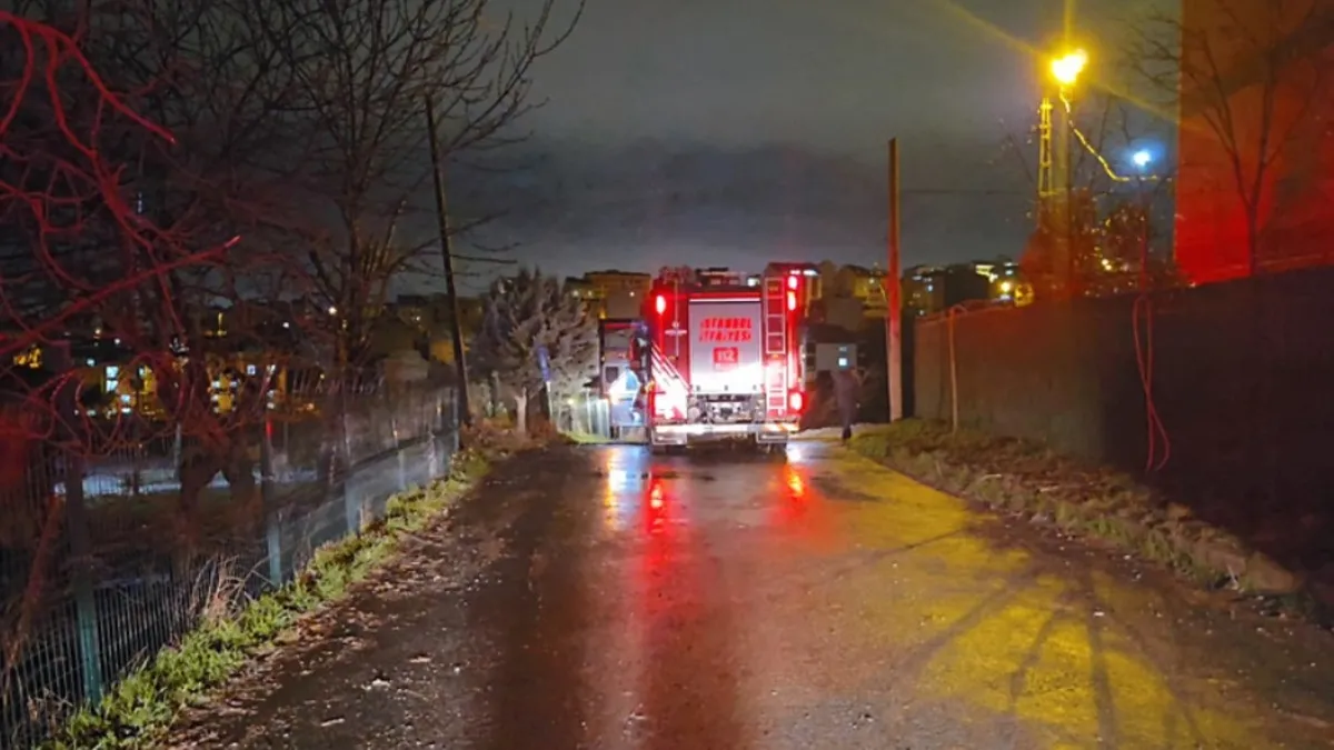 Arnavutköy'de kömürlük yangını! Alevler 2 katlı binayı kül etti