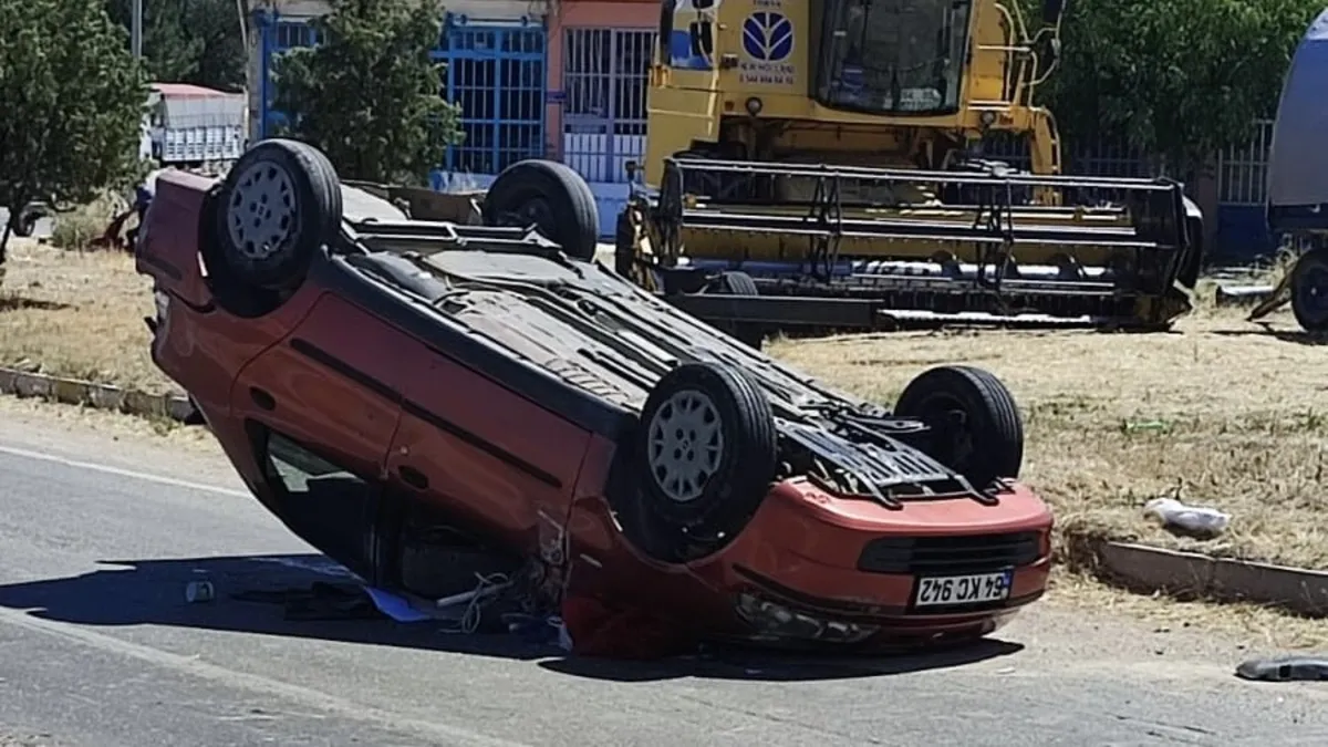 Uşak’ta korkutucu kaza: 3 yaralı