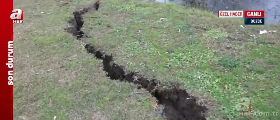 Düzce’de 5,9 büyüklüğündeki depremin izleri ortaya çıktı! İşte 5,9’luk depremin fay kırığı 13