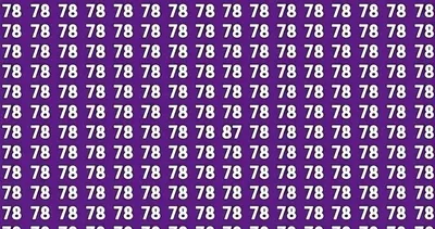 Sadece %1’i başarıyor: 78’lerin arasındaki 87’yi 7 saniyede bul