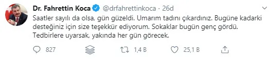 Son dakika: Sağlık Bakanı Koca'dan gençlere teşekkür mesajı - 1
