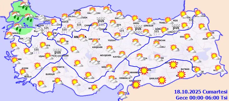 Hafta sonu plan yapanlar dikkat: Kuvvetli sağanak kapıda, sis ve pus havayı saracak! 17-23 Ekim hava raporu