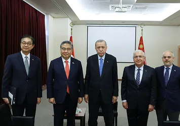 Başkan Erdoğan Güney Kore Dışişleri Bakanı Park Jin'i kabul etti