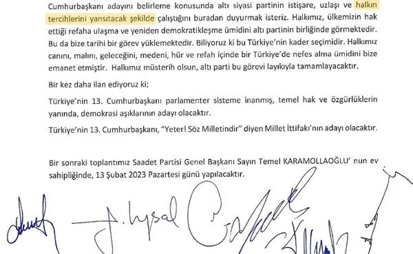Akşener-İmamoğlu ittifakının Bay Kemal’i bitirme planı! Masanın son açıklamasında ’halkın tercihi’ vurgusu