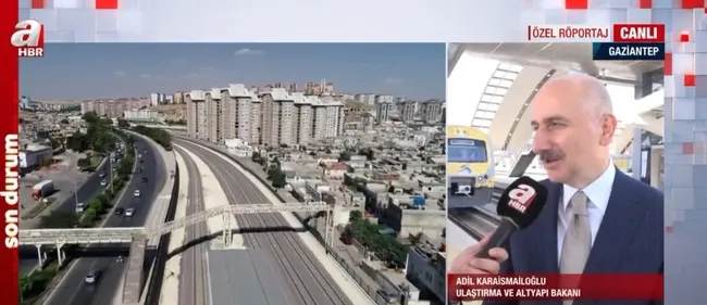 Gaziantep’e bir dev eser daha: Gaziray! Bakan Karaismailoğlu A Haber’de