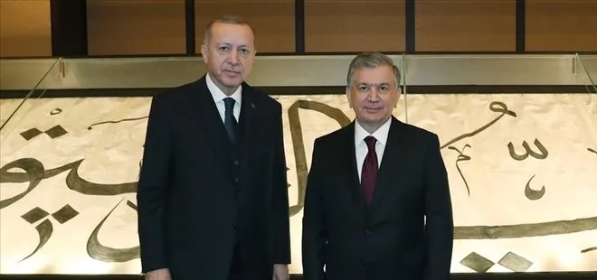Son dakika: Başkan Erdoğan Özbekistan Cumhurbaşkanı Şevket Mirziyoyev ile görüştü