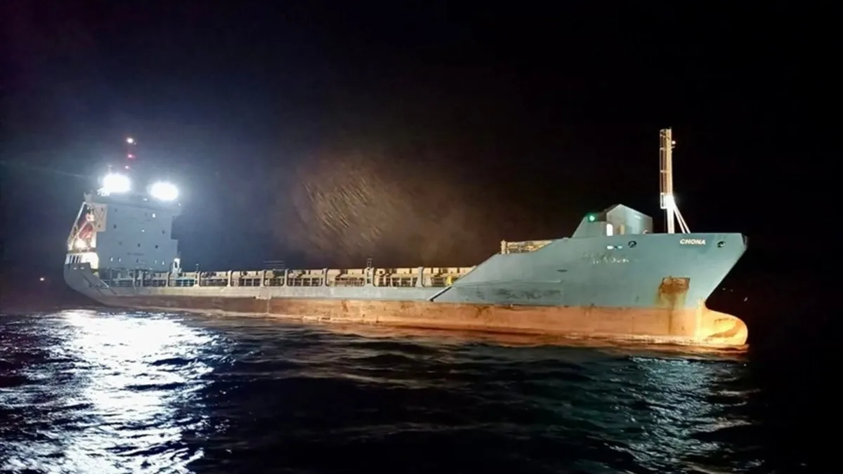 Çanakkale Boğazı'nda gemi arızası! 196 metre uzunluğundaki kargo gemisi ELİNA B demirletildi