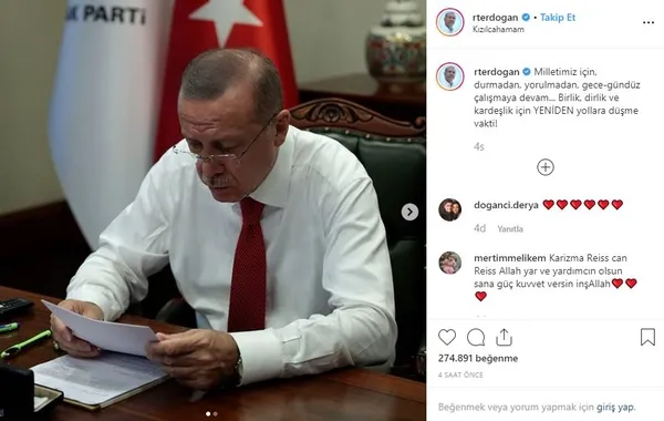 Başkan Erdoğan'dan 'Yeniden yollara düşme vakti' paylaşımı - 1