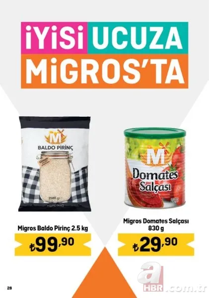 Migros 18 Ekim indirim kataloğu yayınlandı! Migros’ta bu hafta Ayçiçek yağı 148,90 TL, 5kg un 57,90 TL, 5kg şeker 134,90 TL, 2,5 kg baldo pirinç, Salça 29,90 TL…Migros 12 Ekim indirim kataloğu yayınla 6