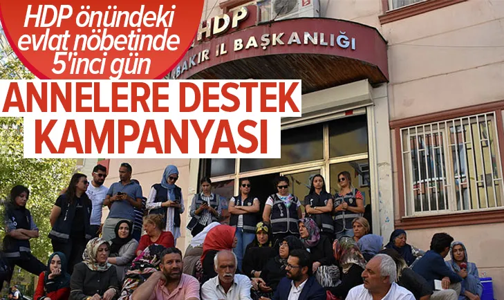 HDP önündeki 'evlat' nöbetine destek...