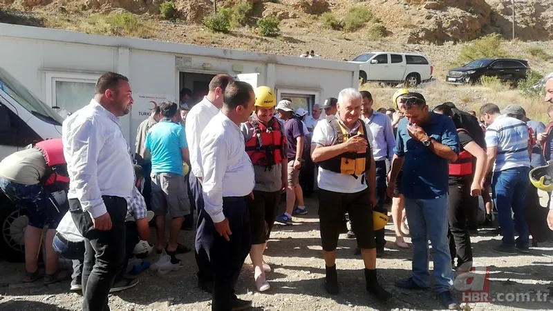 Binali Yıldırım Erzincan'da rafting yaptı 1