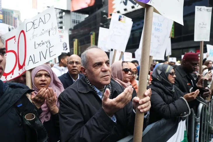 New York’ta İslamofobi’ye karşı protesto